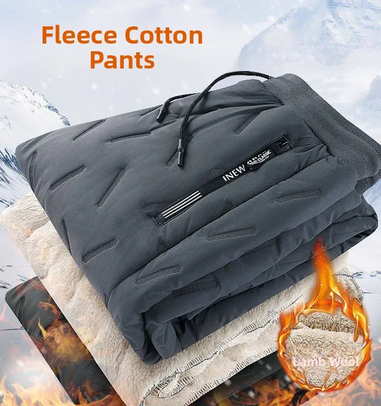 

Мужские зимние бархатные брюки с подкладкой из ягненка, теплые хлопковые прямые повседневные длинные брюки, ветрозащитные спортивные брюки большого размера