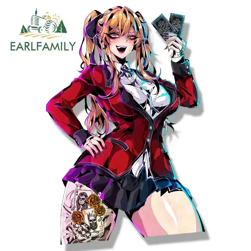 EARLFAMILY Meari Saotome Fanart Car Sticker Anime Sketch Waifu Decal JDM Cartoon Peek Girl Graffiti NSFW Stickers Car Wrap