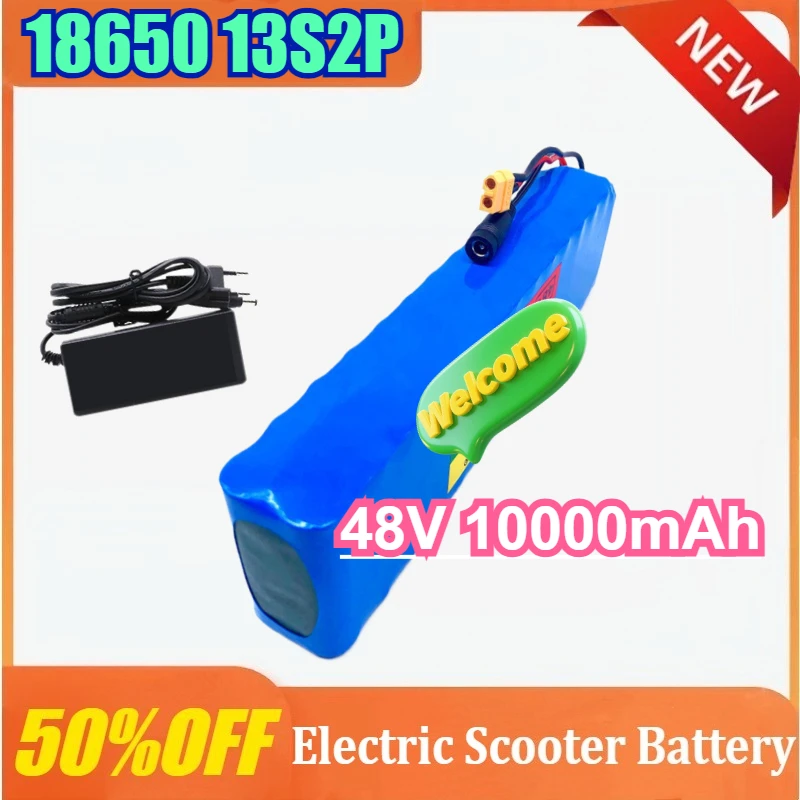 

18650 13S2P 48V 10000mAh Rechargeable Lithium Battery Pack 1000W Power Modified Bicycle electric scooter Vehicle with Charger