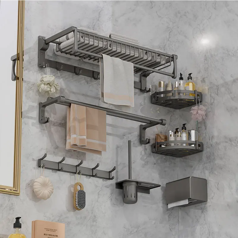Bathroom Shower Storage Shelves Wall-mounted Multifunctional Cleanup Holder Household Durable Bathroom Fixtures Accessories