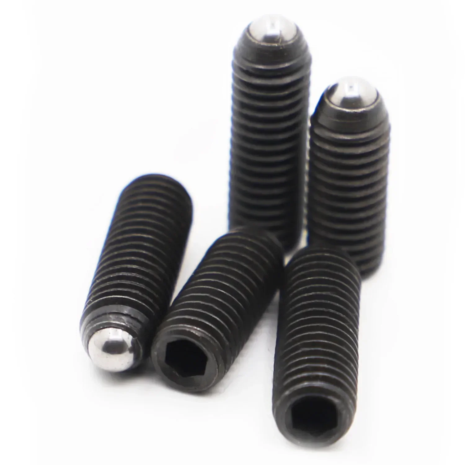 M3 M4 M5 M6 M8 M10 M12  12.9 Steel Hex Socket Allen Spring Ball Plunger Grub Point Set Screw Bolt Black Grade