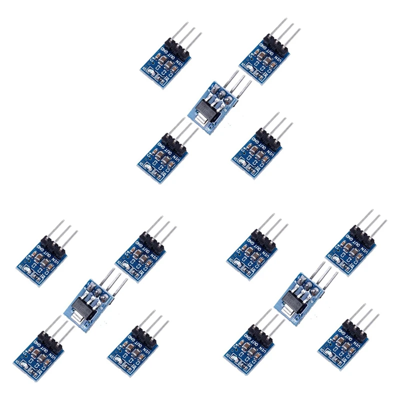 AMS1117-3.3 DC Voltage Regulator Step Down Power Supply Module 4.75V-12V To 3.3V 800MA (Pack Of 15)