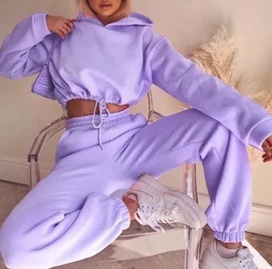 Autunno Inverno ular New Faion Long Sve Spor Felpa con cappuccio casual da donna Set da due pezzi Comodo jeans in denim elasticizzato traspirante