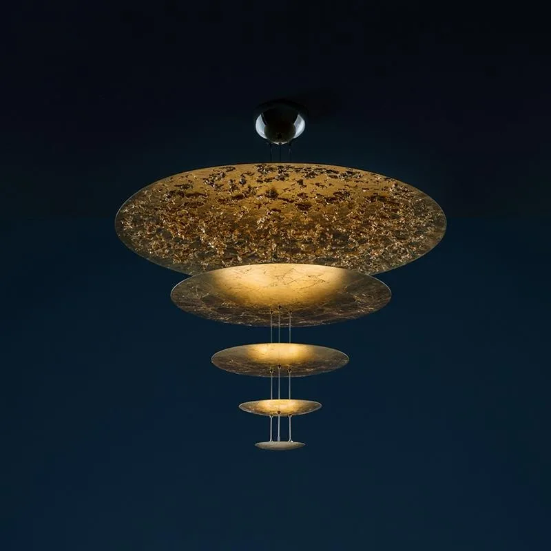 Modern Minimalist Gold Pendant Light LED Ceiling Chandelier Italian Suspension Lustre Decorative Fixture For Villa Home