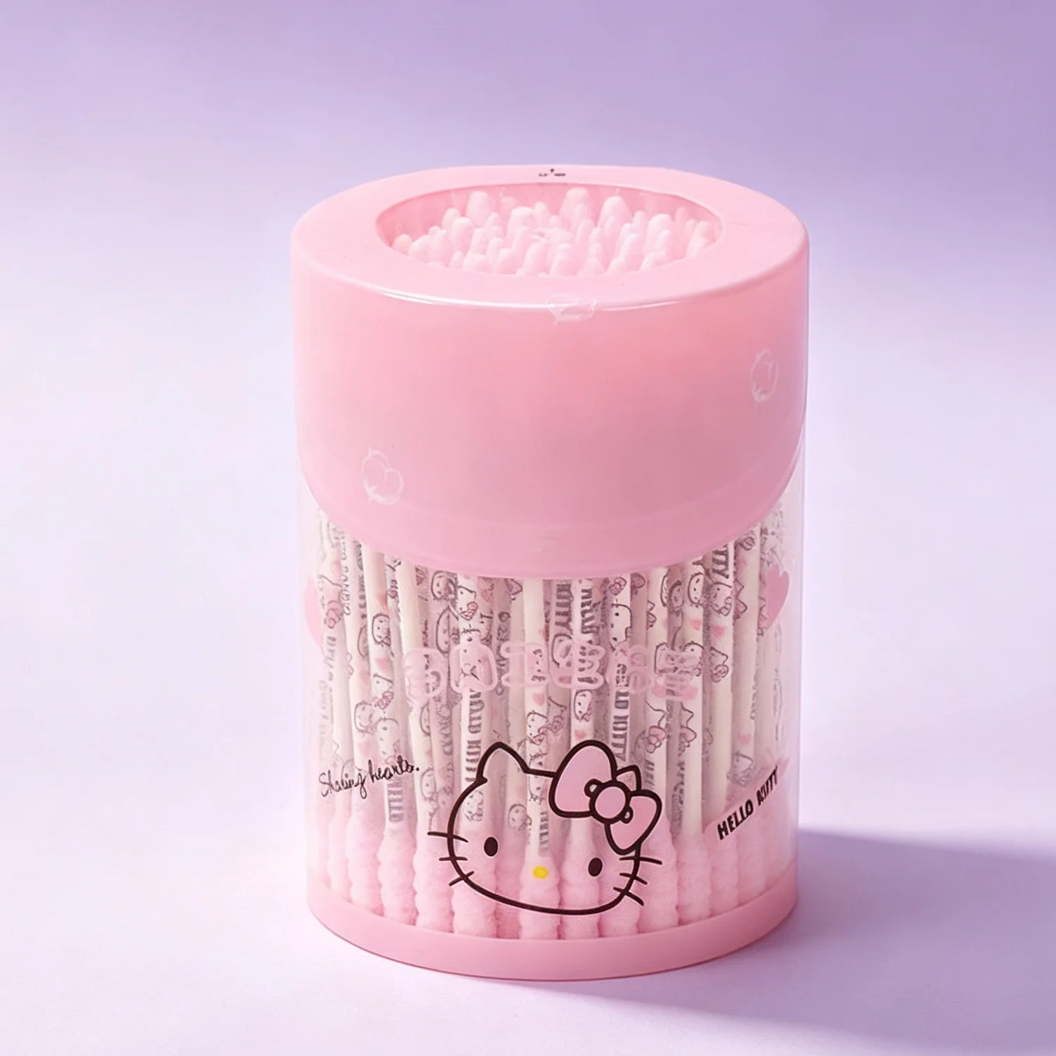Hello Kitty, Kuromi, Cinnamoroll, My Melody – Baumwollstäbchen mit niedlichem Aufdruck, Papierstäbchen mit Baumwollspitze und Aufbewahrungsbox für die Reinigung von Make-up. – Detail 7