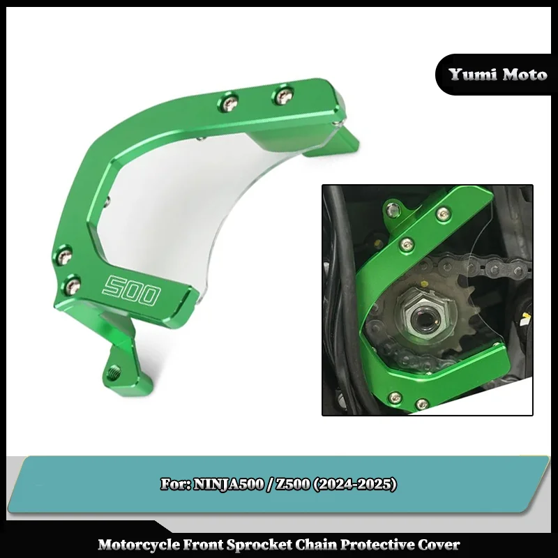 

For KAWASAKI NINJA500 Z500 Ninja 500 2024-2025 Motorcycle Accessories Front Sprocket Cover Chain Guard Crash Protector