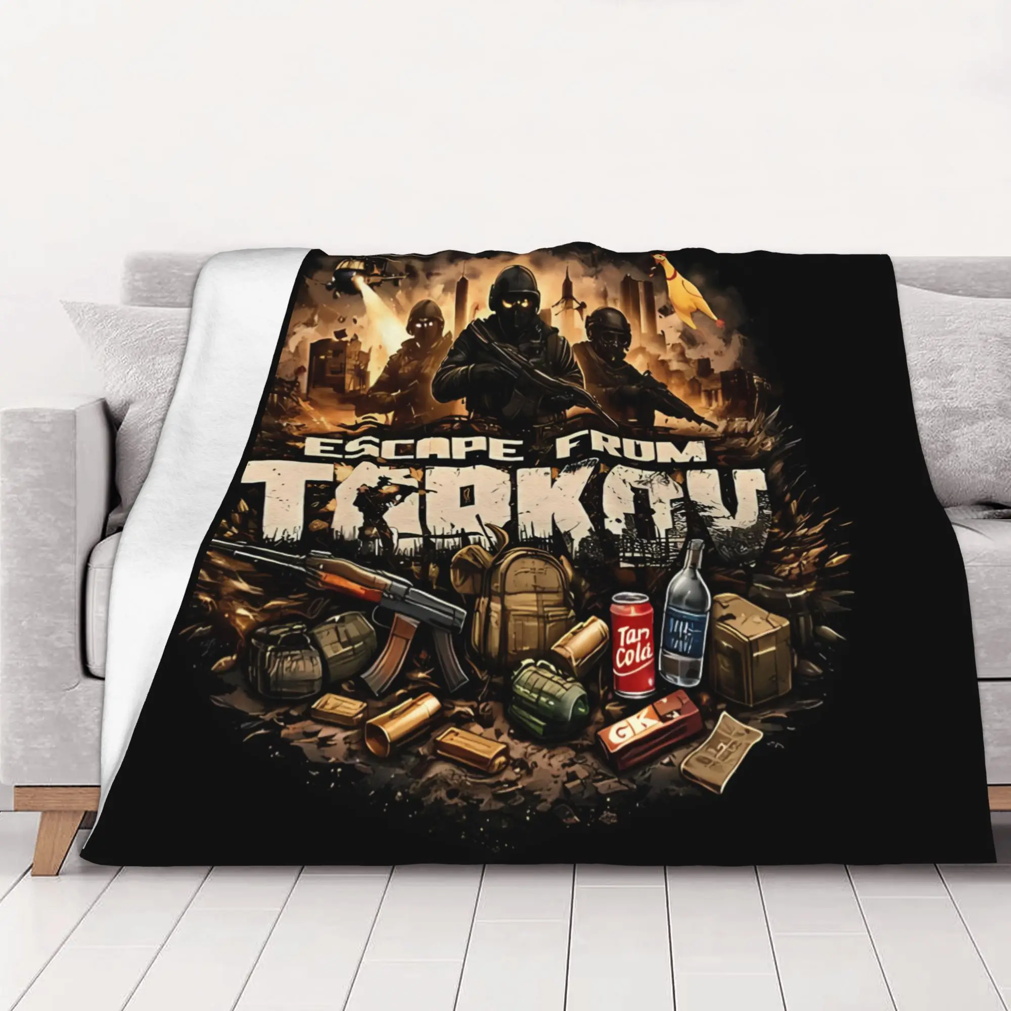 1PC home Cutecore Escape From Tarkov Logo Escape From Tarkov Blanket Super Cosy Plush Home Living Room Sofa halloween