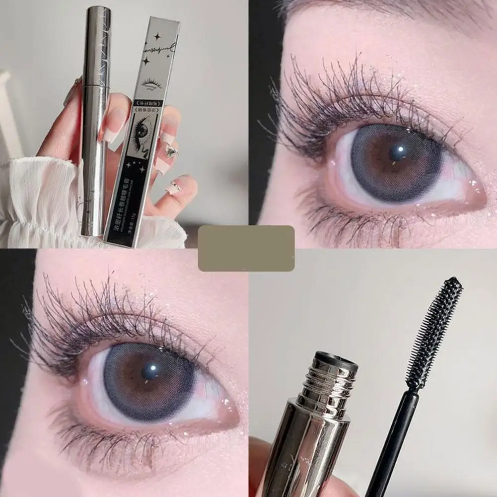 NEW 4D Thick Eyelash Mascara Lengthening WaterproofEyelash Enhance Dry Quick Mascara Black Natural Extension Eyelash Makeup N4R1