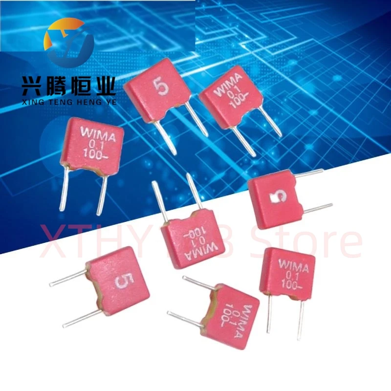 10pcs Germany Film Capacitor 104 100V 0.1UF 100V 100nF 104J 5% MKS2 Pitch 5mm Audio Capacitor