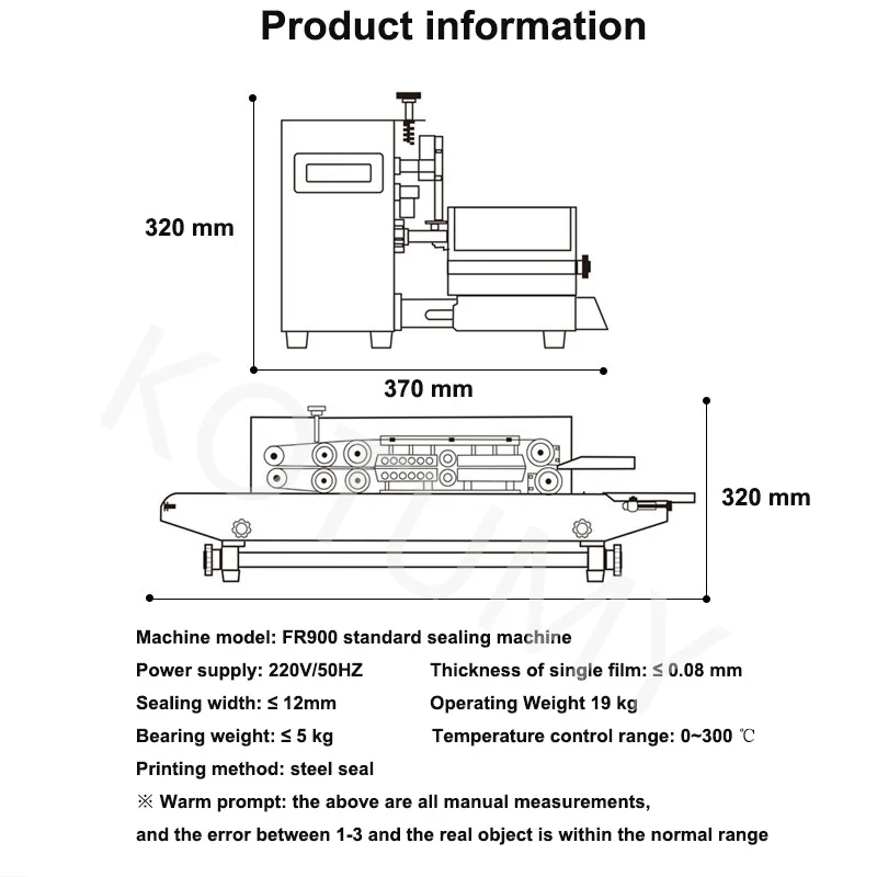 Automatic Continuous Sealing Machine Pouch Film Impulse Sealer Heat Plastic Auto Successive Bag Sealing Machine FR900