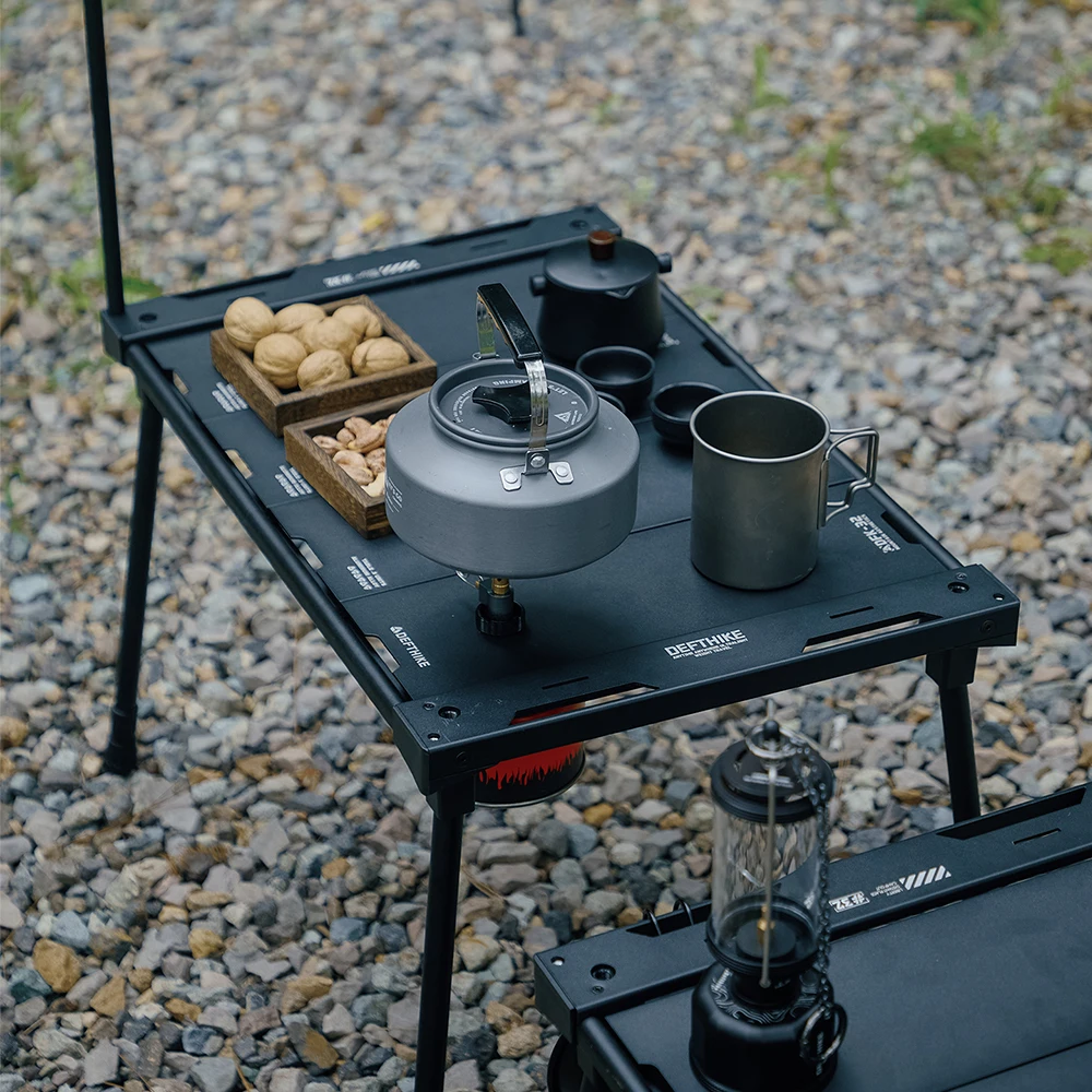 Defthike Camping Folding Lift Removable Multi Unit IGT Table Gas Stove Portable Camp BBQ Grill Table Outdoor Picnic Table