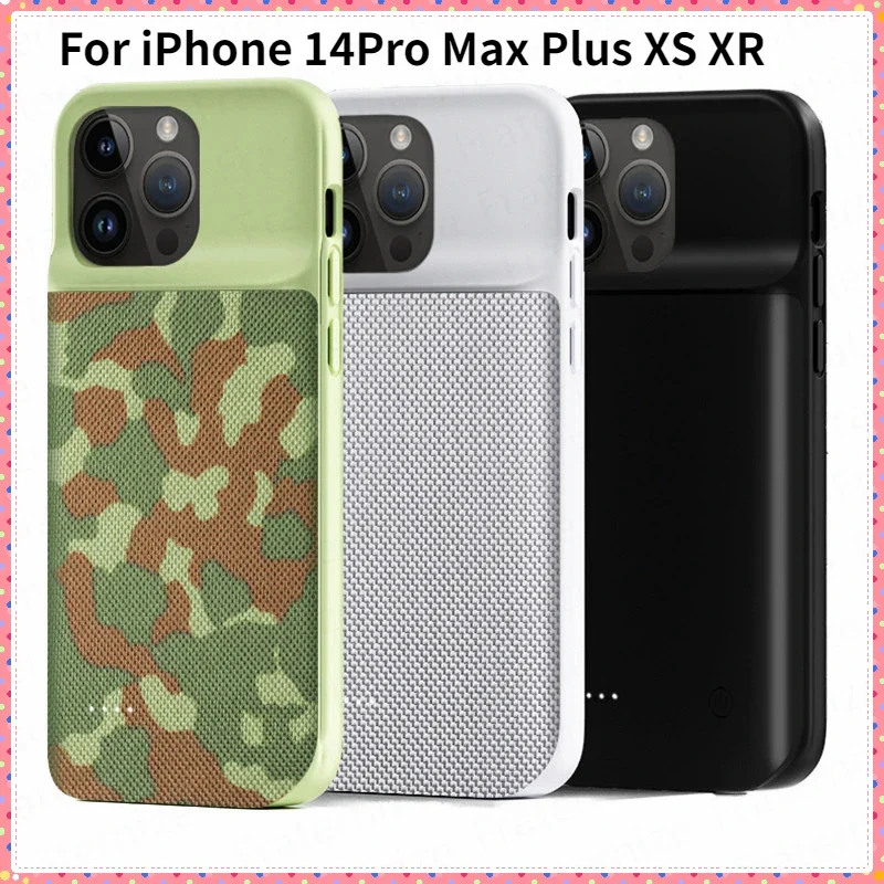 

Smart Power Case For iPhone 14 Pro Max External battery charger case ForiPhone XS XR 14 Plus charging Cover Portable Power bank