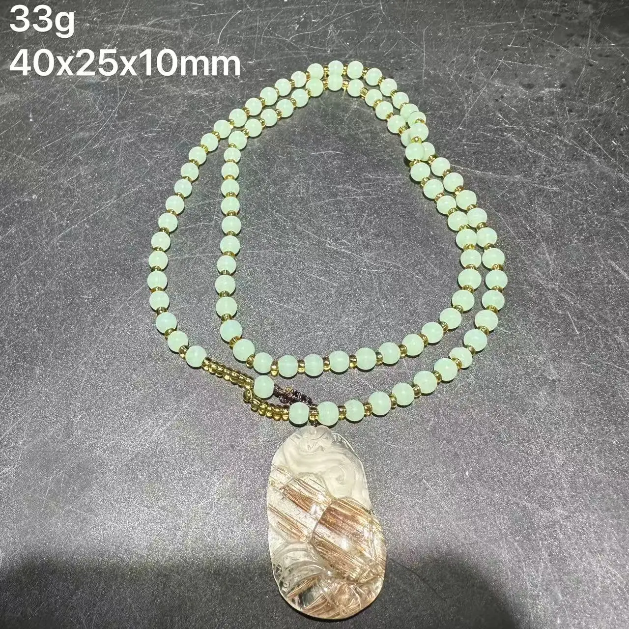

New 100% Natural Rutile Pendant Pixiu Pendant Rutile Clean Quartz Necklace Jewelry Hand Carved