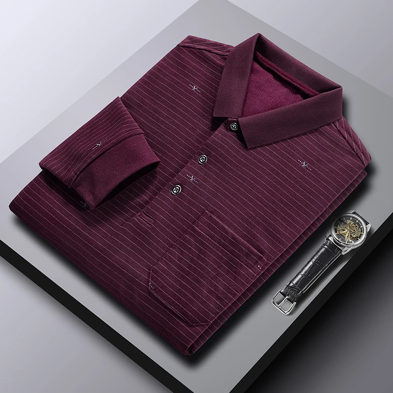 

2023 Autumn/Winter Men's Luxury Shirt Fashion Cotton Soft Men's Slim Fit Long sleeved POLO Shirt Top Flip Collar Suit Shirt