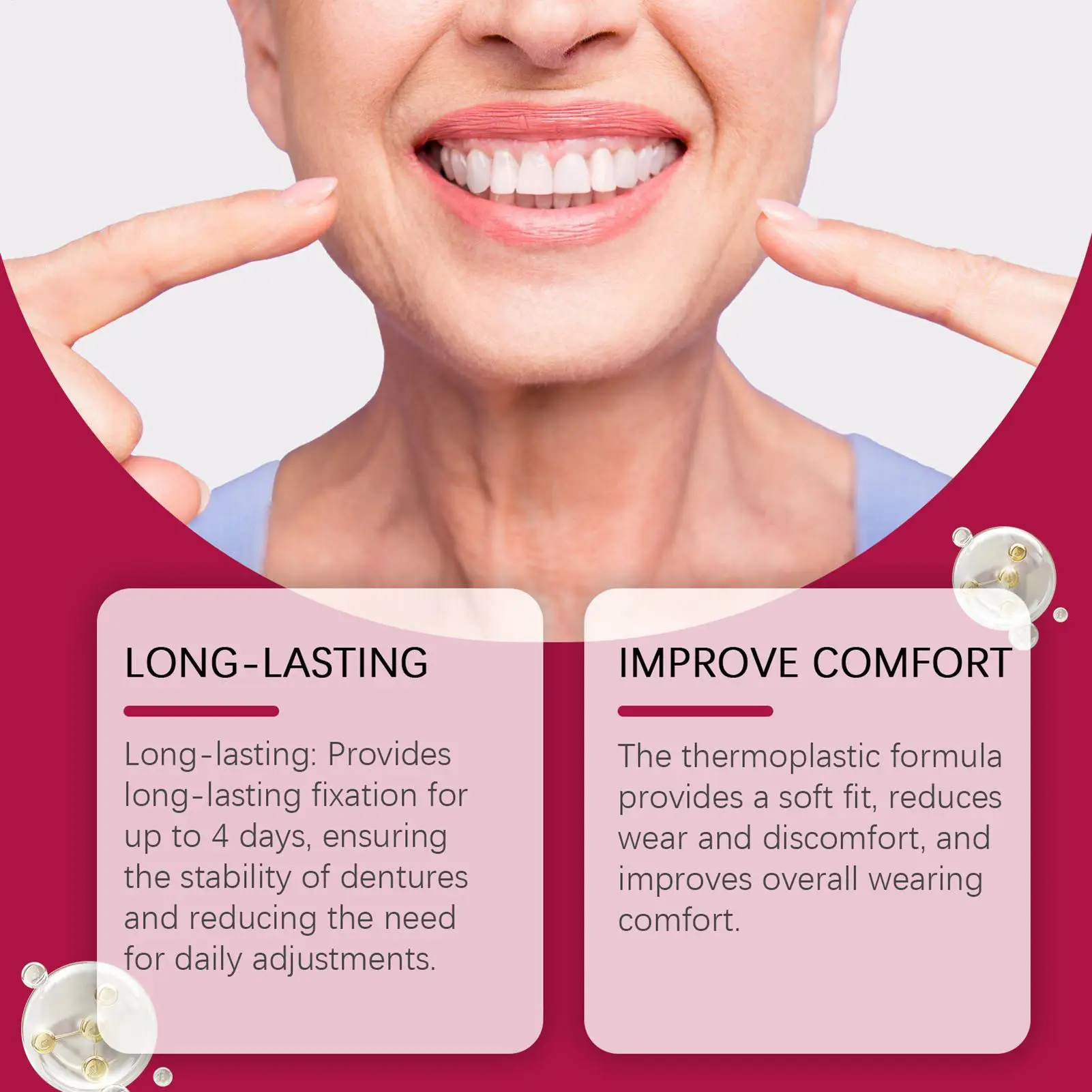 جديد طقم أسنان بالحرارة لاصق طقم أسنان طويل الأمد منتجات Odontologia تحديد طقم أسنان تحسين الراحة لاصق الرعاية 28 جرام