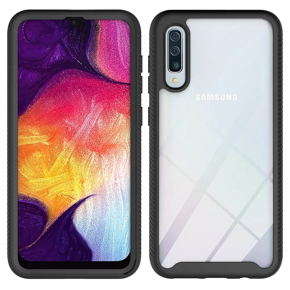 TPU/PC Sky Case for Samsung Galaxy A70 Funda Capa Two Layer Protect Hybrid Shockproof Shell Heavy Duty Phone Cover