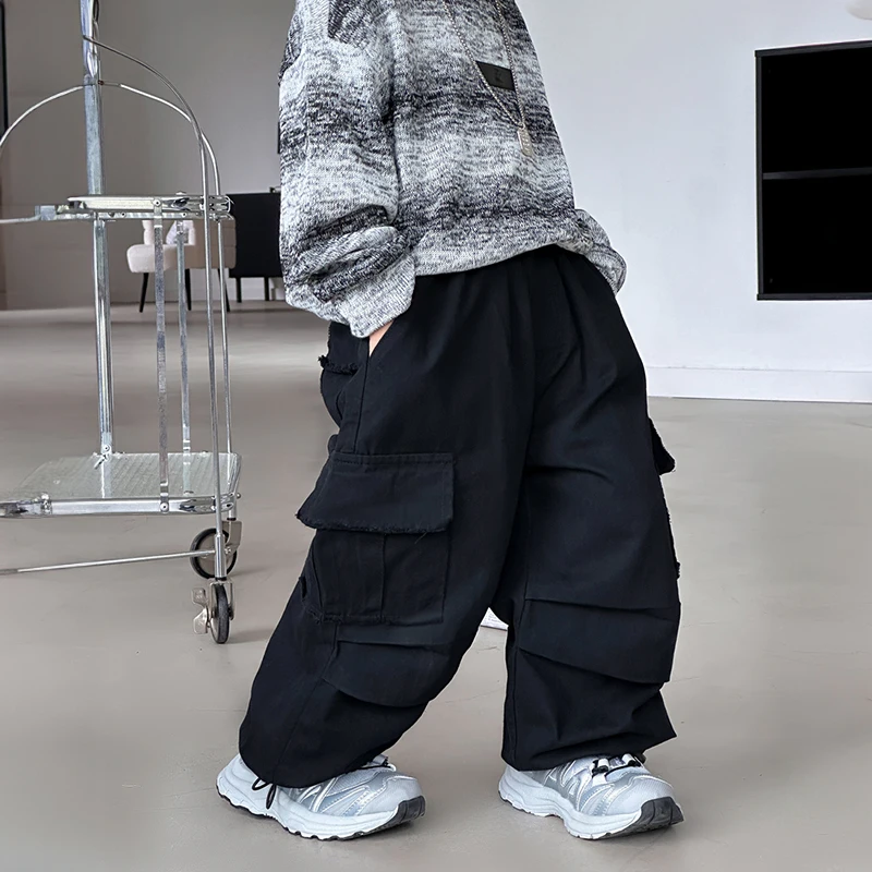 Pantaloni autunnali per bambini ragazzi versione autunnale di abbigliamento per bambini coreani 2024 autunno nuova tuta sportiva di moda