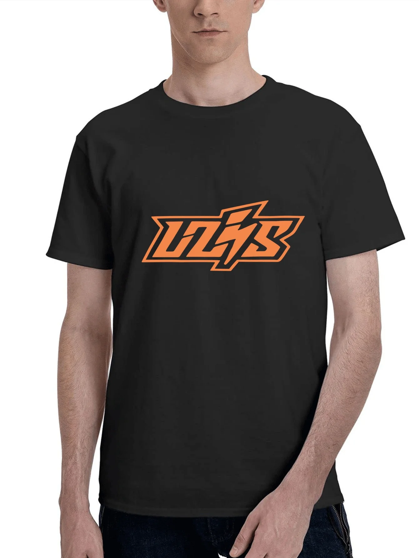 

Text Orange Male Kawaii Knitted T Shirt Modern Minimalist Valentine Fitness Jogging Travel Printed Men Marathon Manga