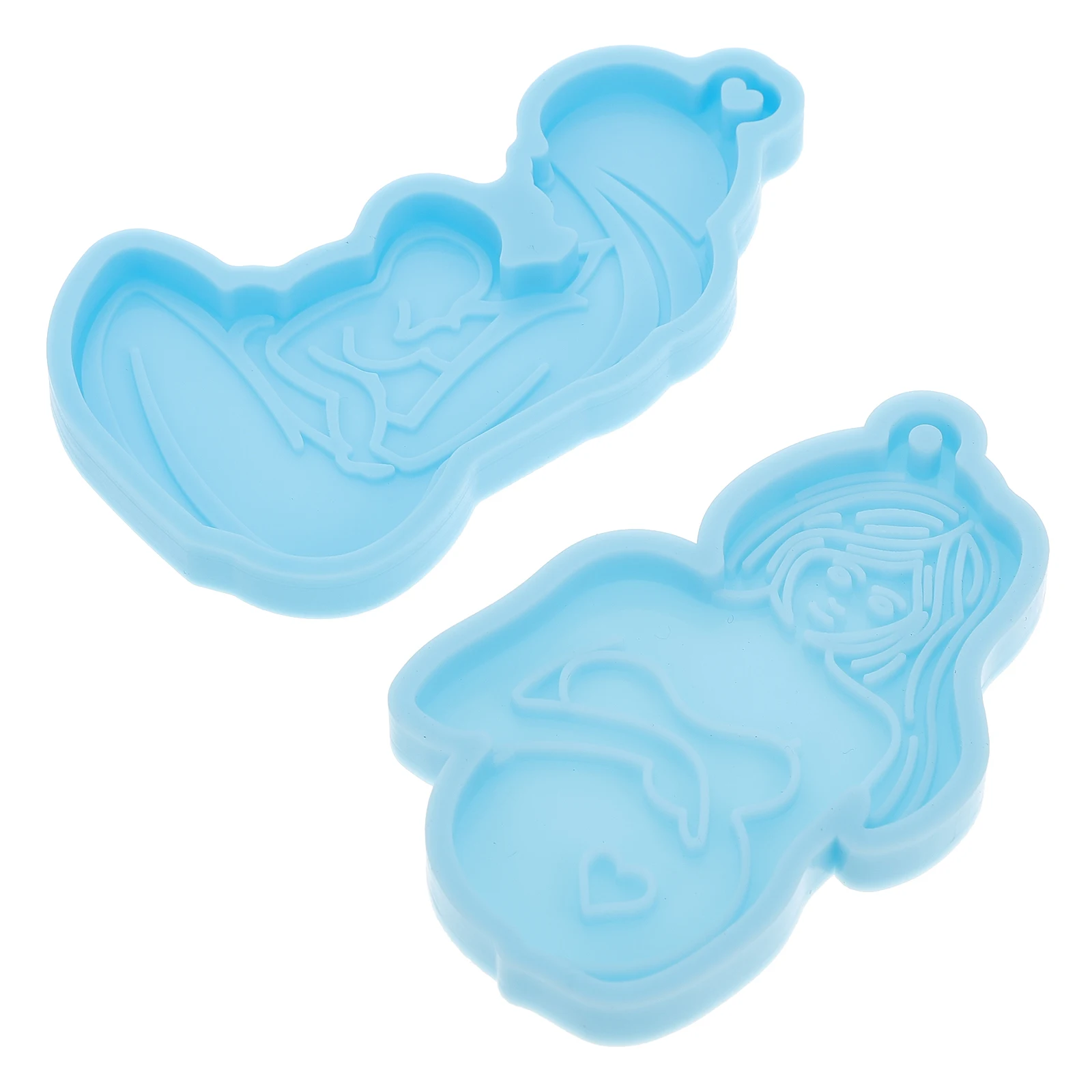 

2Pcs PregnantWomenSiliconeKeychainMoldforEpoxyResinPendantMakingDIYJewelryAccessoriesSmoothSurfaceBeginners for epoxy