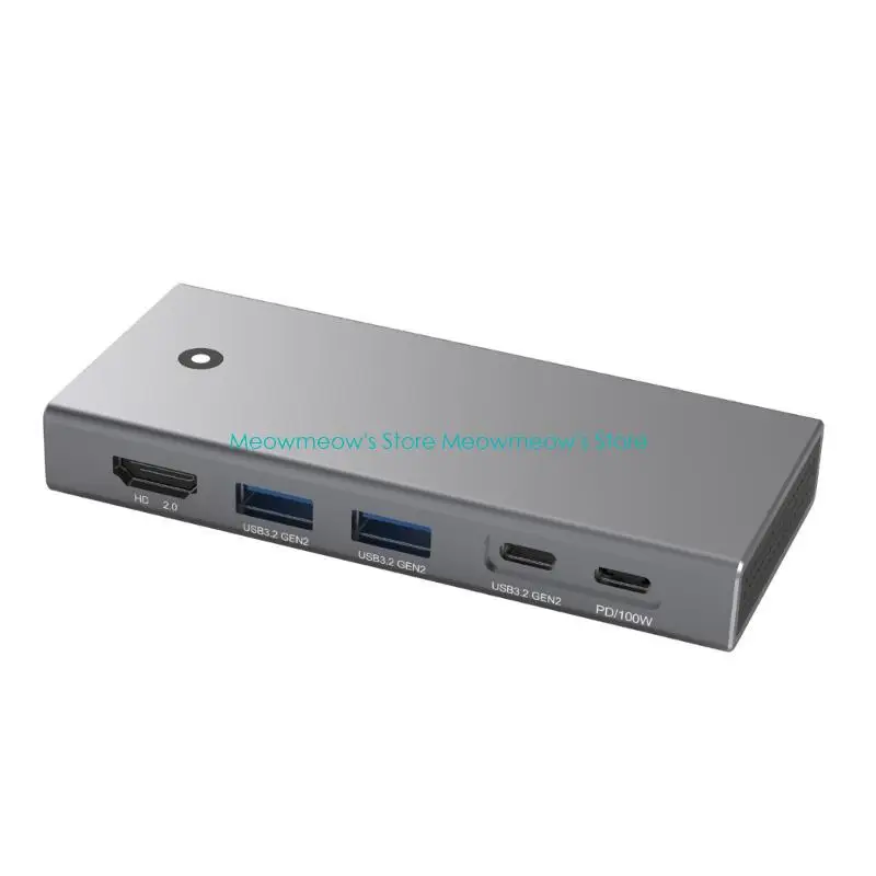 W91A M.2 NVME TypeC Docking Station 4K60Hz HDMIcompatible2.0 USB3.2 10Gbps Fast