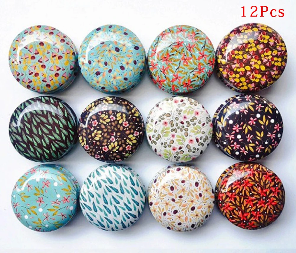 12Pcs NEW Mini Elegant Flower Tin Box DIY Candle Jar Balm Round Empty Iron Box Portable Lipstick Zipper Cream Storage Box