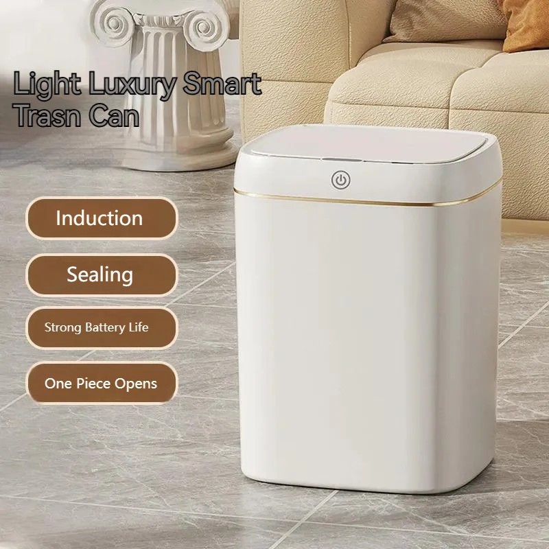 11/13L Smart Trash Can Automatic Sensor Garbage Can Light Luxury Bathroom Kitchen Garbage Living Room Recycle Bins Wastebasket