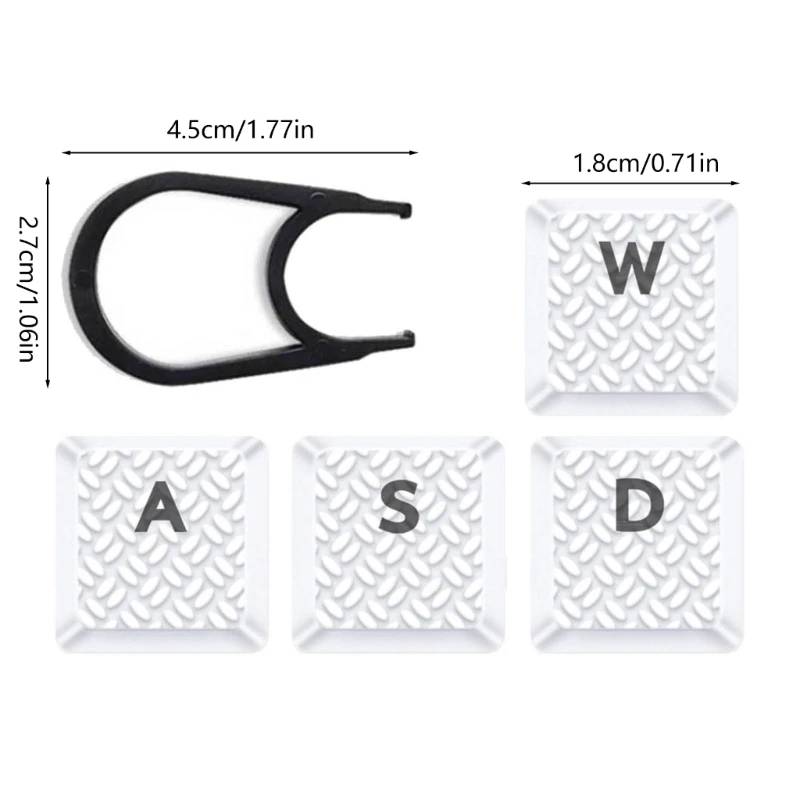 Durable Non-slip Texture Translucent Key 4Keys/Set WASD Backlit GL Keycaps OEM for Gamer