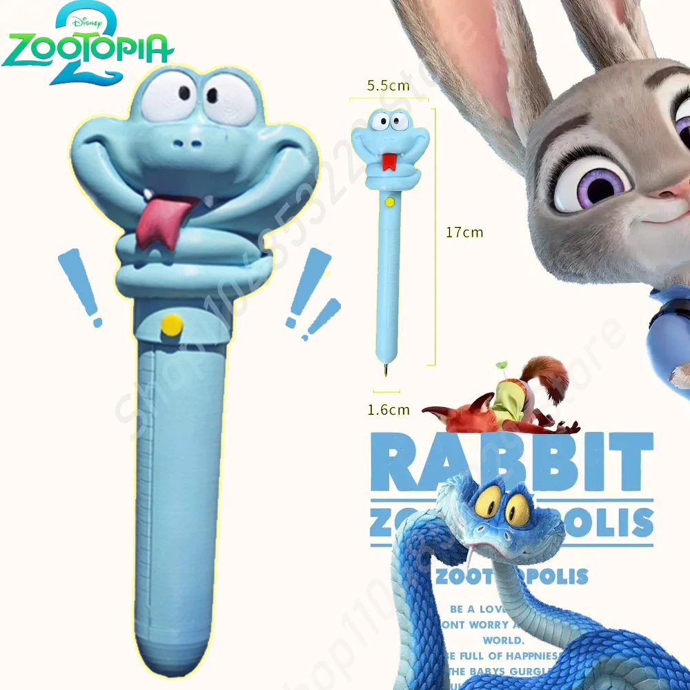 2개입 신제품 디즈니 주토피아 펜 홀더 스네이크 필기용 세럼 펜 닉 주디 게리 스네이크 펜던트 크리스마스 생일 선물