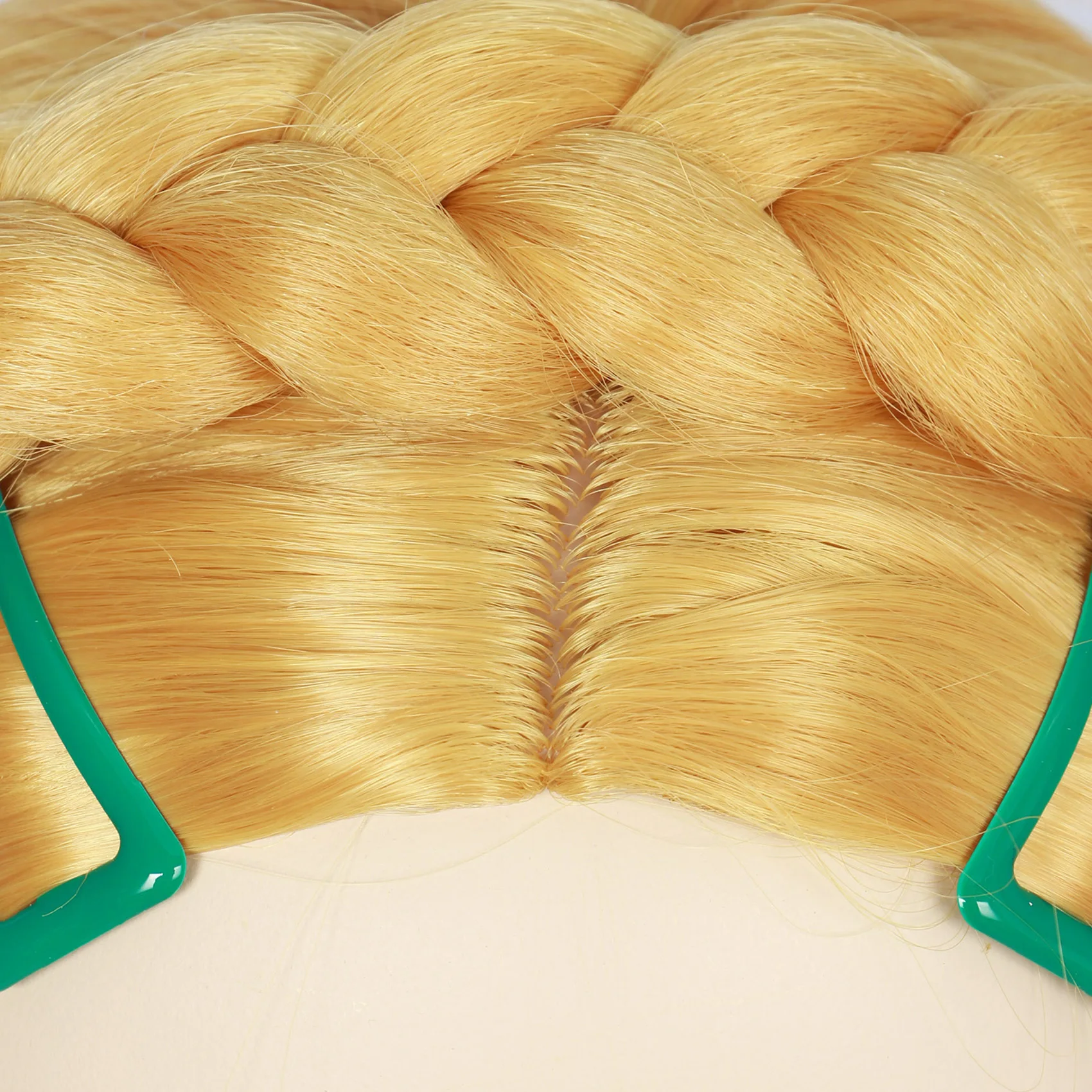Tzncos Anime Zelda Cosplay Wig Blonde Bob Braids Princess Wig With Elf Ears