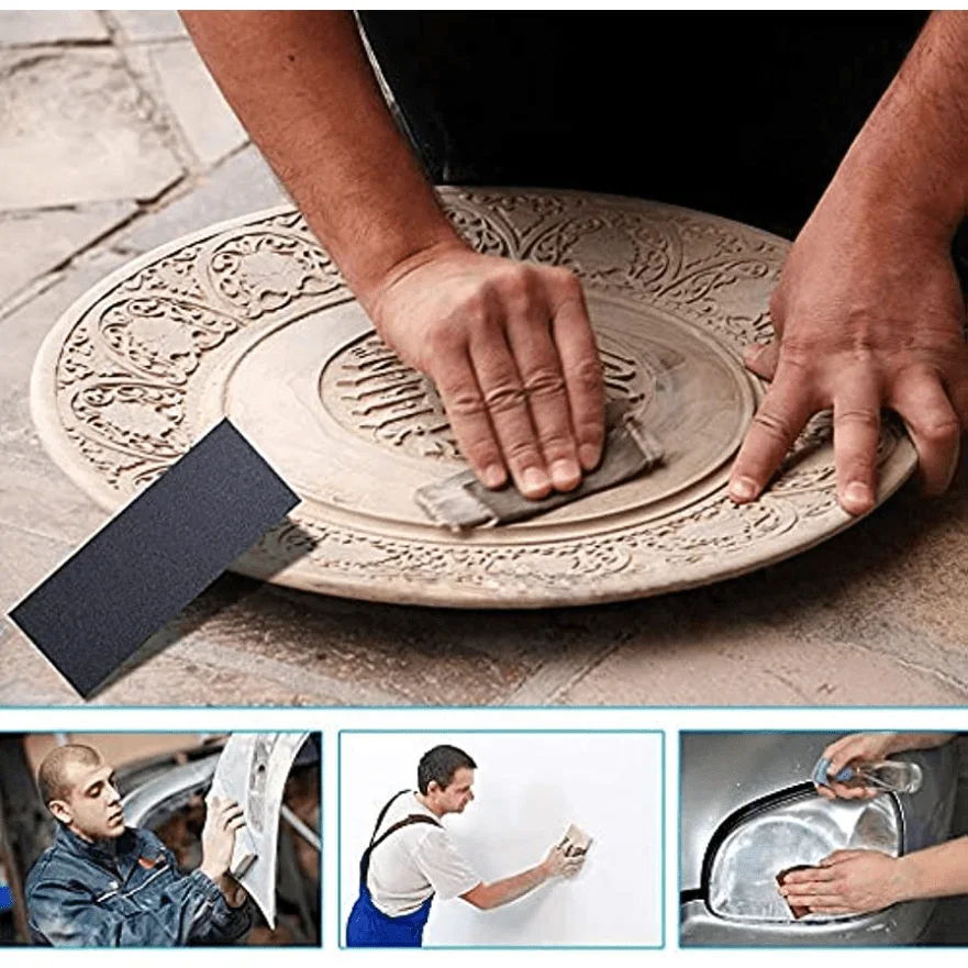 42pcs Wet And Dry Sanding Paper  And Dry Sandpaper Waterproof For Wood Furniture Finishing Metal Sanding Automotive Polishing