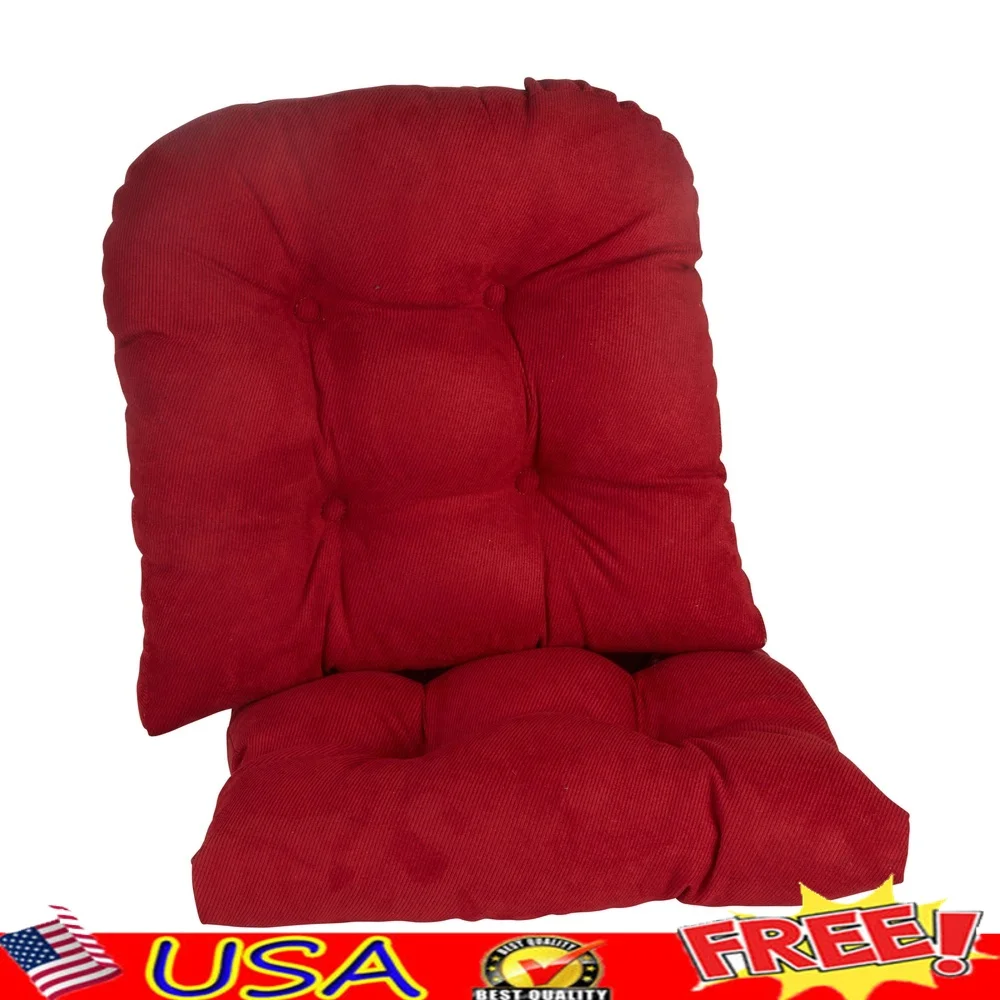 

Non-Slip Tufted Chair Cushions Set of 2 Comfortable 17 x 17 Universal Pads Cloudfill Material Indoor Use