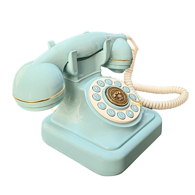 Corded Black Landline Phones for Home Old Style Antique Telephone Dial Phone With Muti-function landline phone mini phone