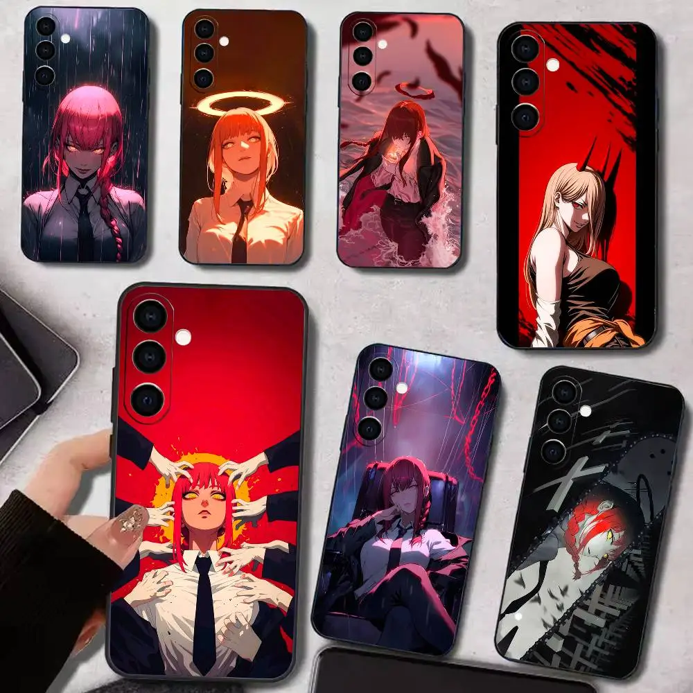 C-Chainsaw-man MAKIMA  Phone Case For Samsung Galaxy A73,A72,A71,A70,A53,A52,A51,Others Soft Black Cover