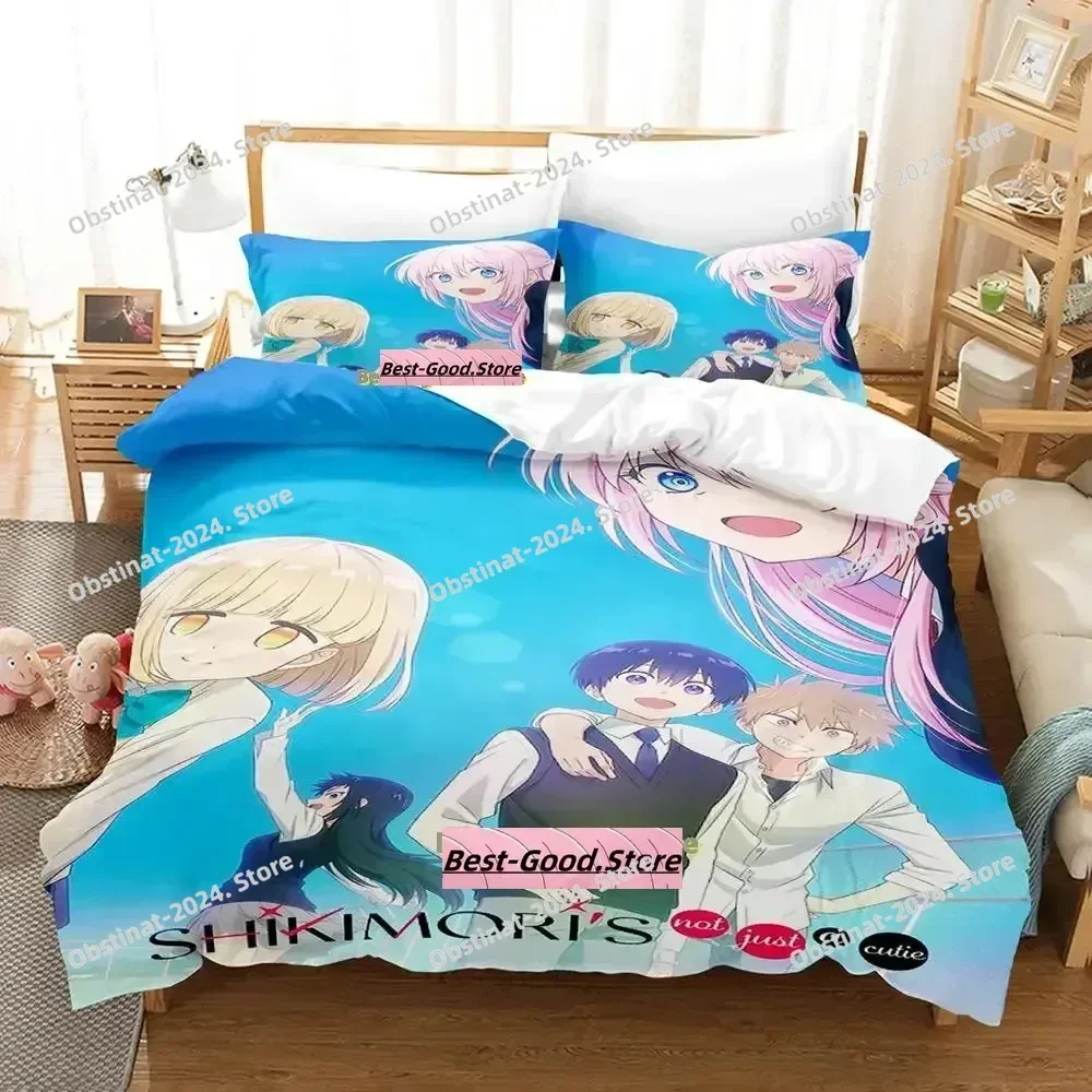 New Shikimori's Not Just a Cutie Bedding Set Cartoon Anime three-piece set Adult Kid Bedroom Duvetcover Sets camas dormitorio