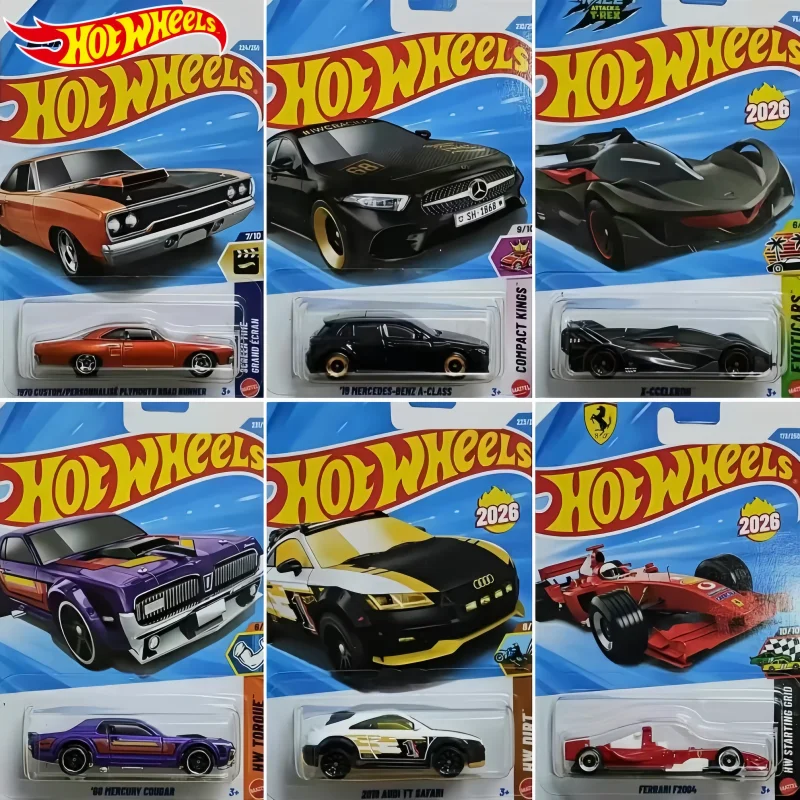 New Original Hot Wheels 2026-M Series F1 Ferrari Maserati Cadillac Porsche Carrera 1:64 Diecast Cars Collector's Birthday Gifts