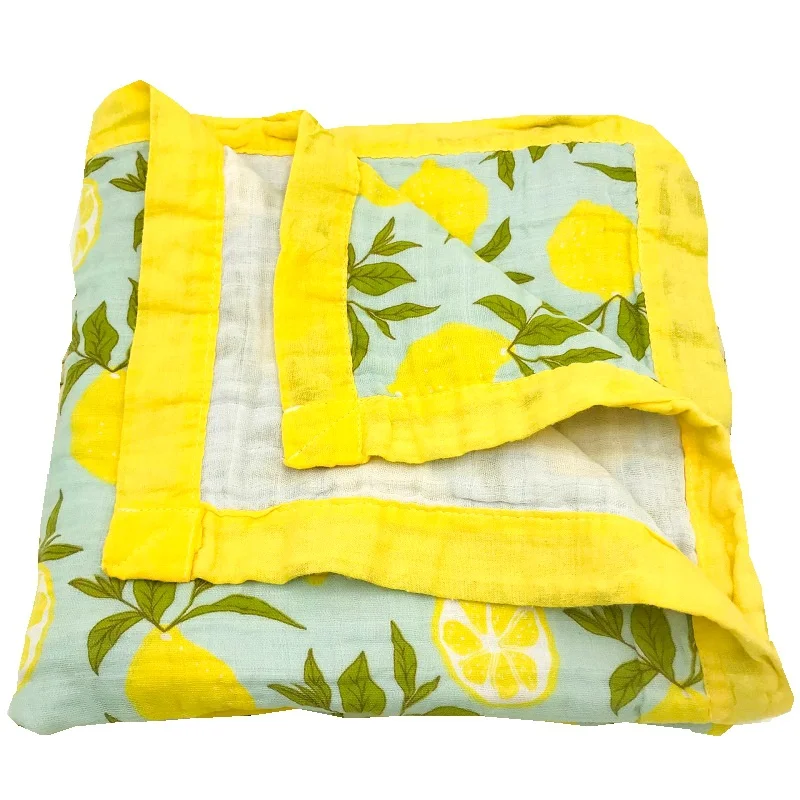 100% القطن أربع طبقات 120*120 سنتيمتر الطفل بطانية من الموسلين تنفس التقميط تلقي بطانية لحديثي الولادة الرضع الكمال #2