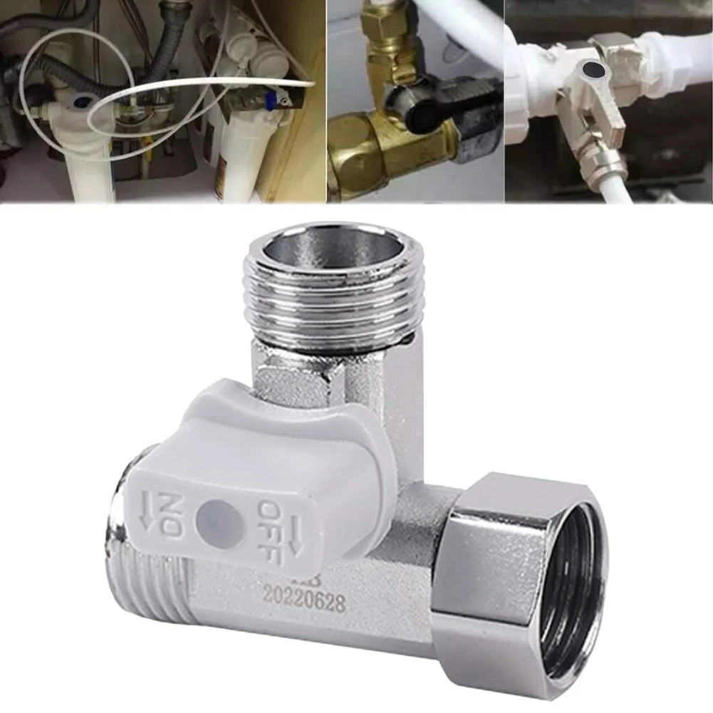 Tee Stop Valve Angle T Adapter 45x20mm For Bidet Handheld Sprayer Toilet Tank Tee Stop Valve Bathroom Kitchen Applications Parts