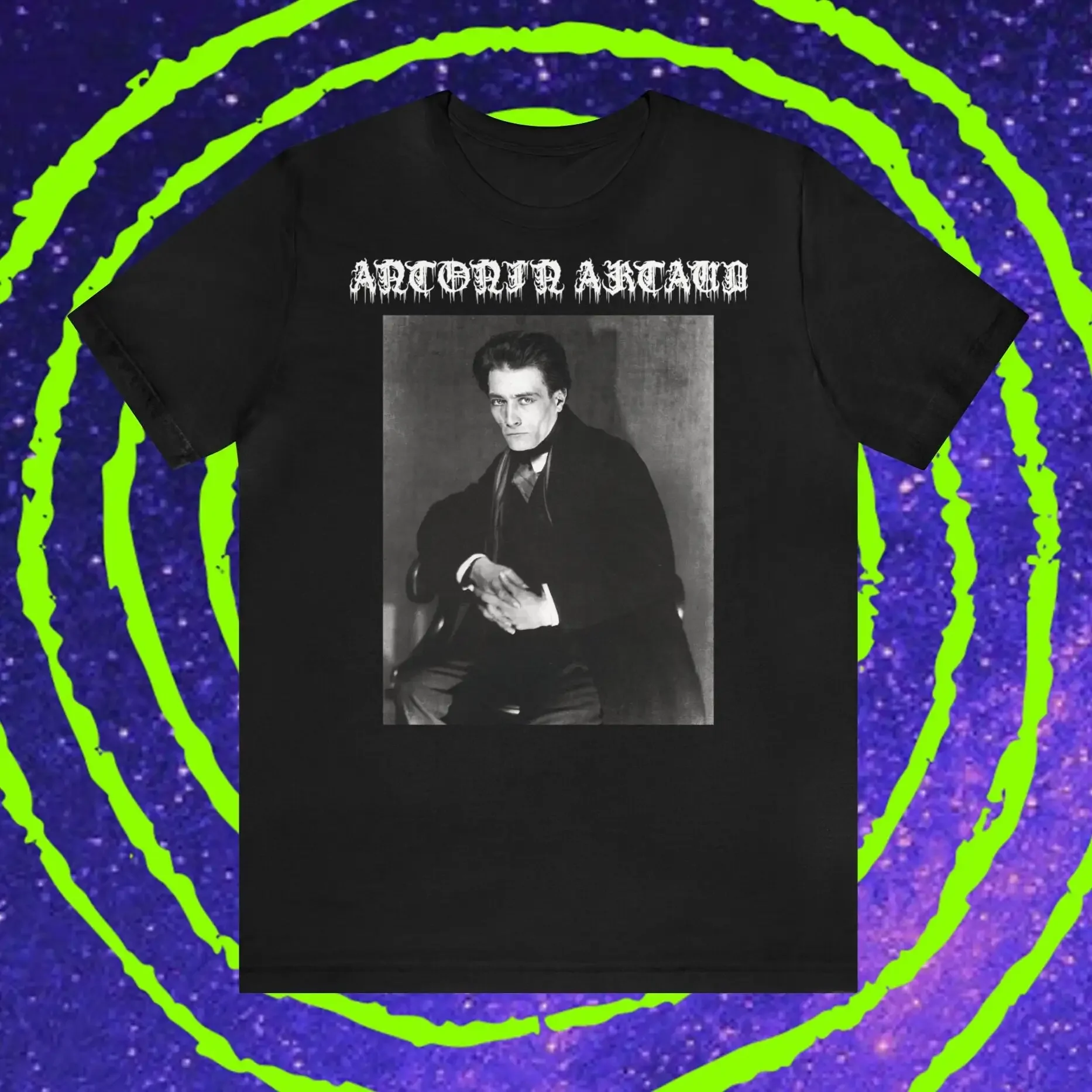 Antonin Artaud black metal t shirt french literature poetry cool original gift for book lovers soft cotton unisex