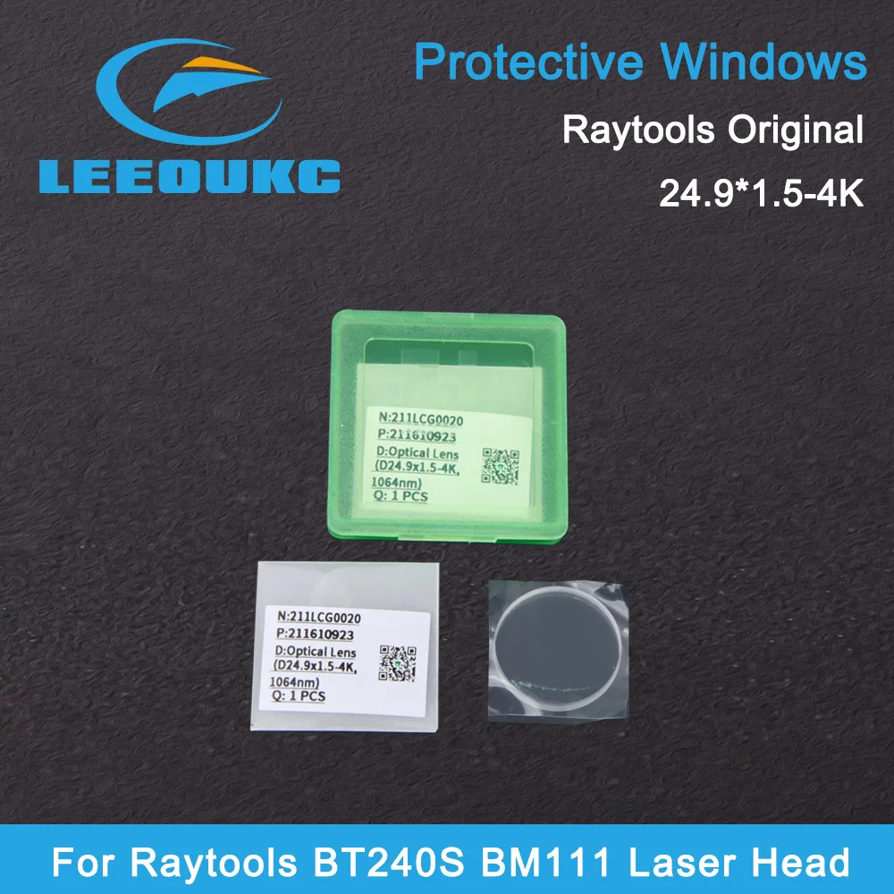 LEEOUKC Original Raytools Lens Protective Windows/Mirrors 27.9*4.1mm 211LCG0037 24.9*1.5 211LCG0020 For Raytools BT240S BM111