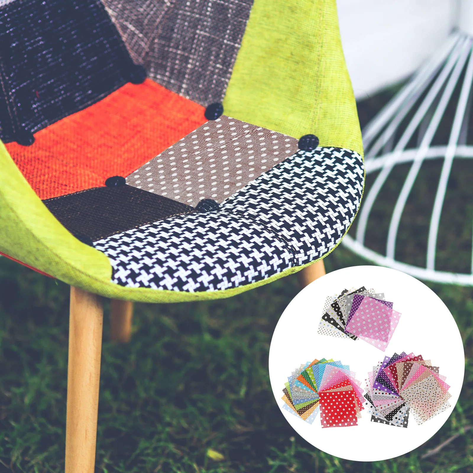 

50Pcs 10x10cm Handmade Cloth Decor Flower Pattern Fabric for Costumes Bulletin Board Backdrops DIY Cloth DIY Accessories