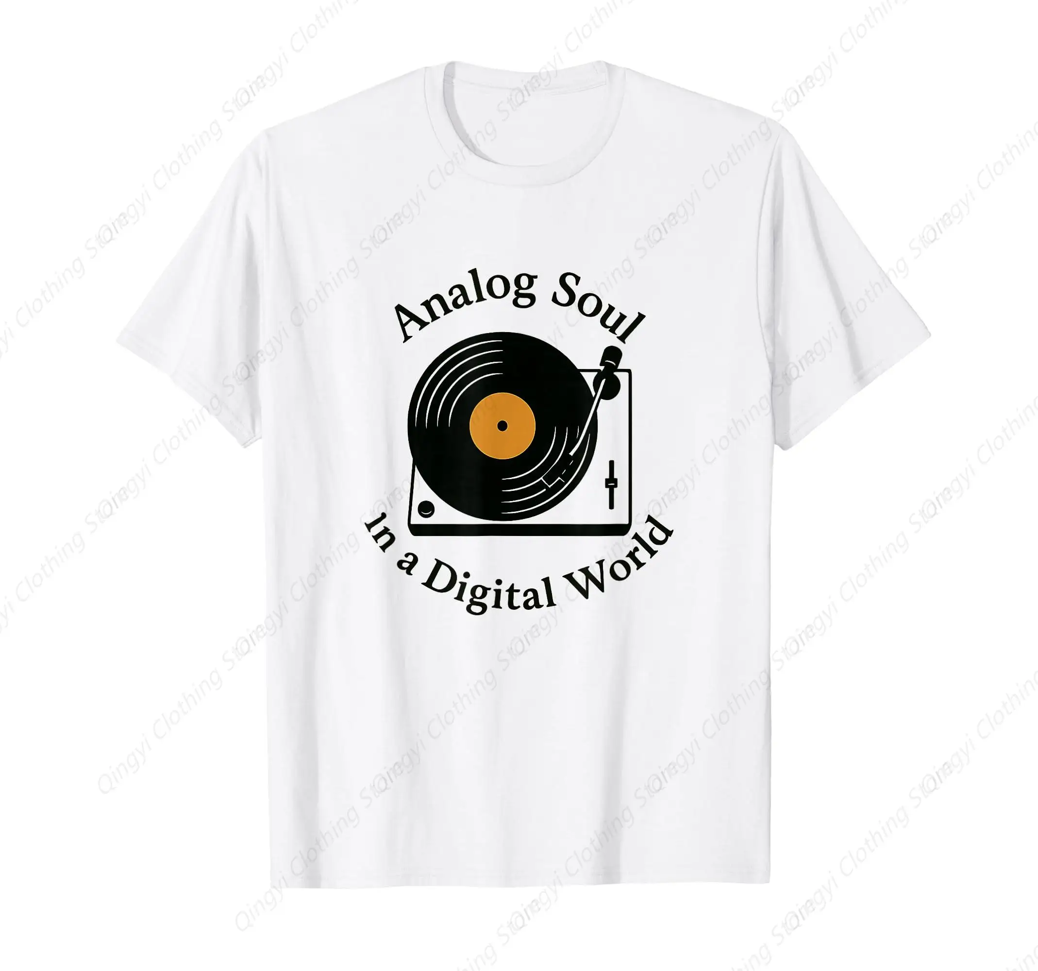 

My Analog Soul in A Digital World Retro Vinyl Record T-Shirt