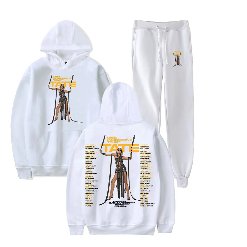 Tate McRae Miss Possessive Tour 2025 Vintage 90s PULLOVER Fashion Merch Hoodies Set Men Women Hoodies Pants Two-Piece Sport