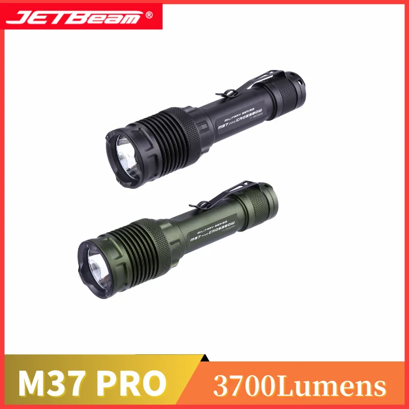 

JETBeam M37 Pro 3700Lumens USB Rechargeable Tactical Flashlight include 21700 Battery for Hiking,Camping,Self Defense