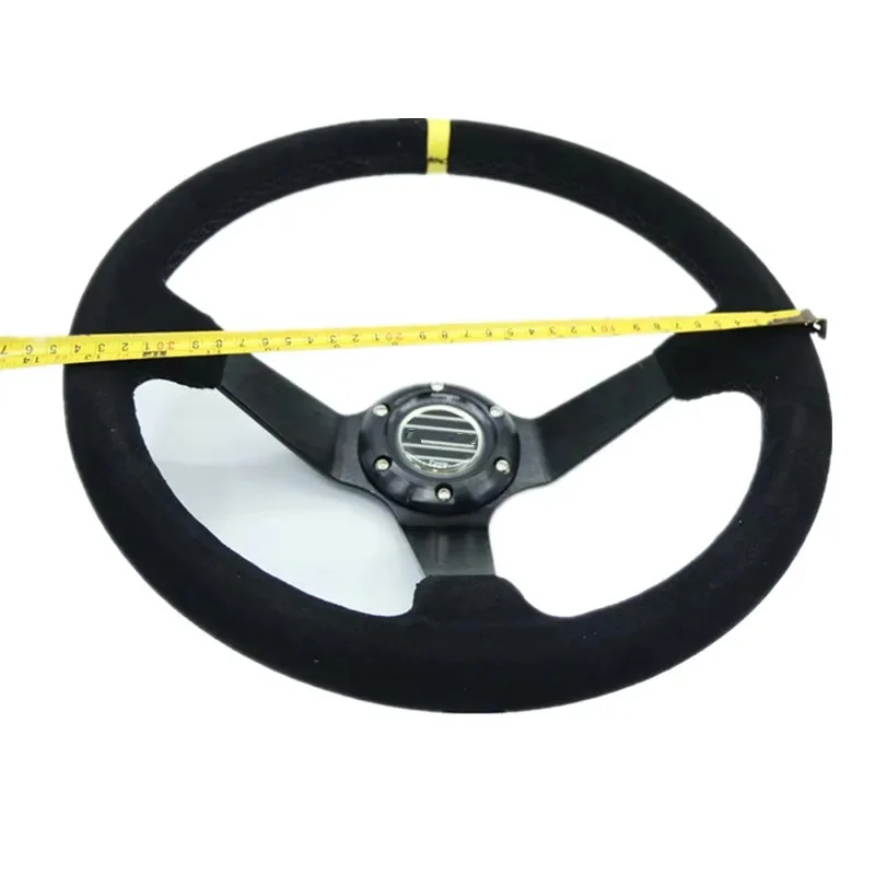 Universal Car Racing Drift 350 mm Suede leather Steering Wheel 3.5