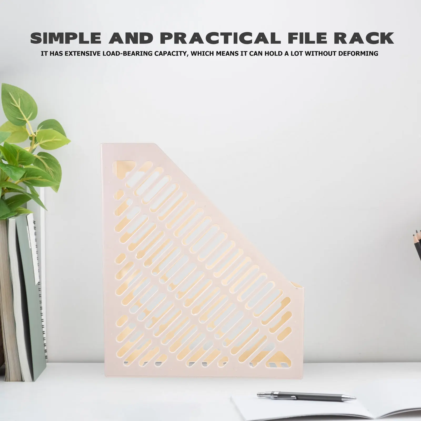 Simple Files Books Holders Magazine Holder Desktop File Organizer for Desk Document Storage Rack Office Desktop Box File Folder