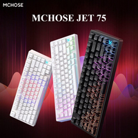 MCHOSE Jet 75 Magnetic Switch Gaming Keyboards 8k Low Latency Gasket Structure Customized Wired Mechancial Keyboard PC E-Sports