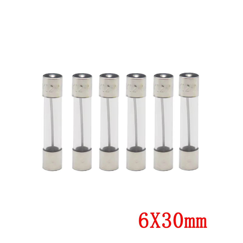 【20PCS】5*20mm 6*30mm Fast Blow Glass Tube Fuses 5*20 6*30 mm 250V 0.1A 0.5A 1A 2A 3A 4A 5A 6A 8A 10A 15A 20A 25A 30A AMP Fuse