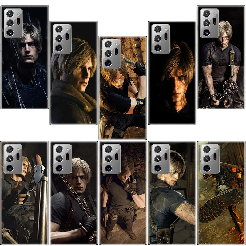 Leon Kennedy Resident Evil 4 Capa de telefone para Samsung Galaxy S25 Edge S24 S23 FE S22 Ultra S21 + S20 S10 Plus Capa macia
