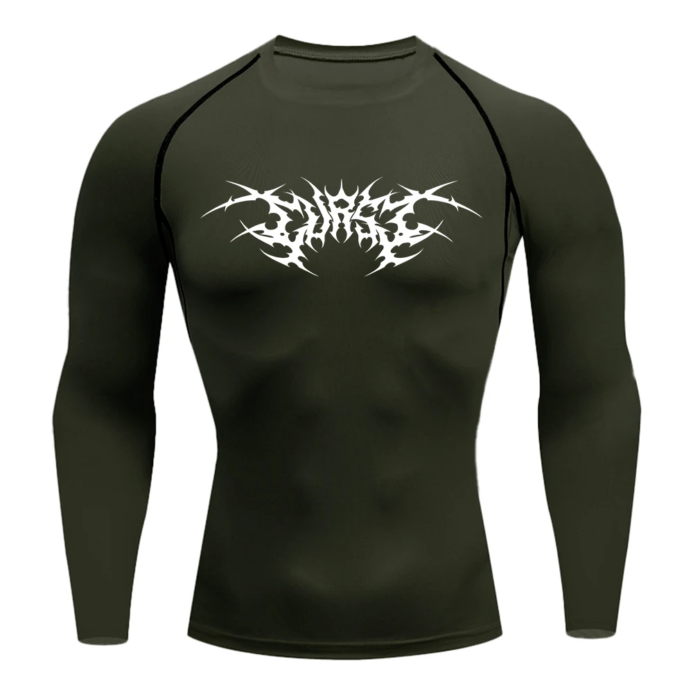 Schnell trocknendes Kompressions-T-Shirt für Herren, bequemes und atmungsaktives bedrucktes Design, geeignet für Fitnesstraining und den täglichen Gebrauch