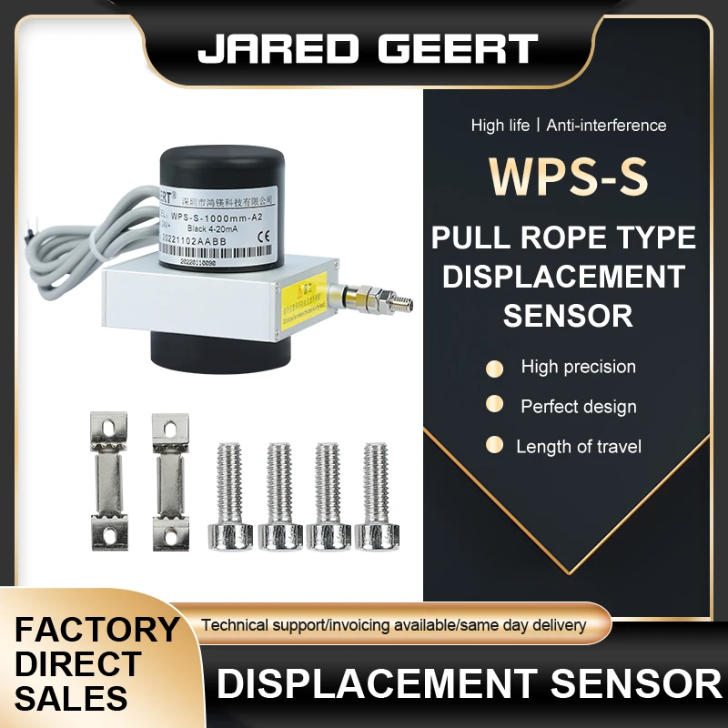 Geert-wps-s 3-sensor Atual do Deslocamento do Cabo de Tração do Fio Pulso Codificador Potenciômetro Sensor Linear do Deslocamento Analógico